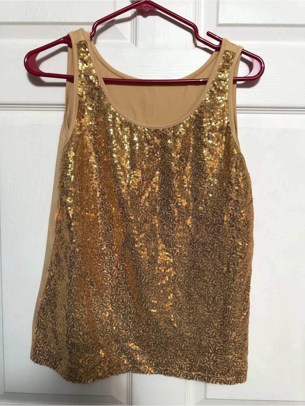 Gold Sequin Tank Top